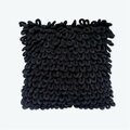Youngs Cotton & Micro Chenille Woven Pillow, Black 82523